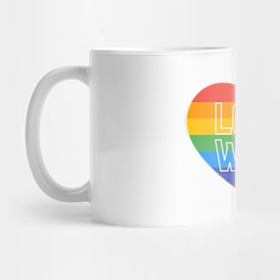 Rainbow pride love winds LGBTQ ally graphic Mug